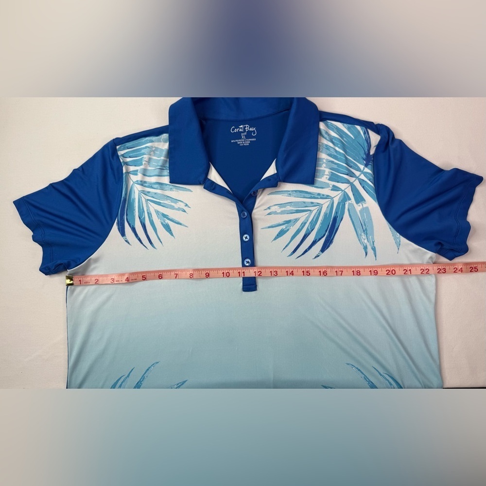 Coral Bay Golf Royal Blue Polo Shirt Short Sleeve Size XL - Picture 6 of 7